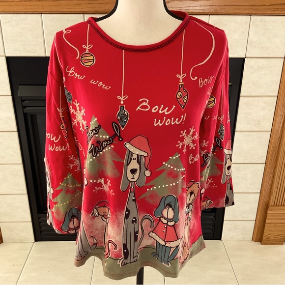 Jess & Jane Tops - Jess & Jane “Bow Wow” Top, Sz Women’s L